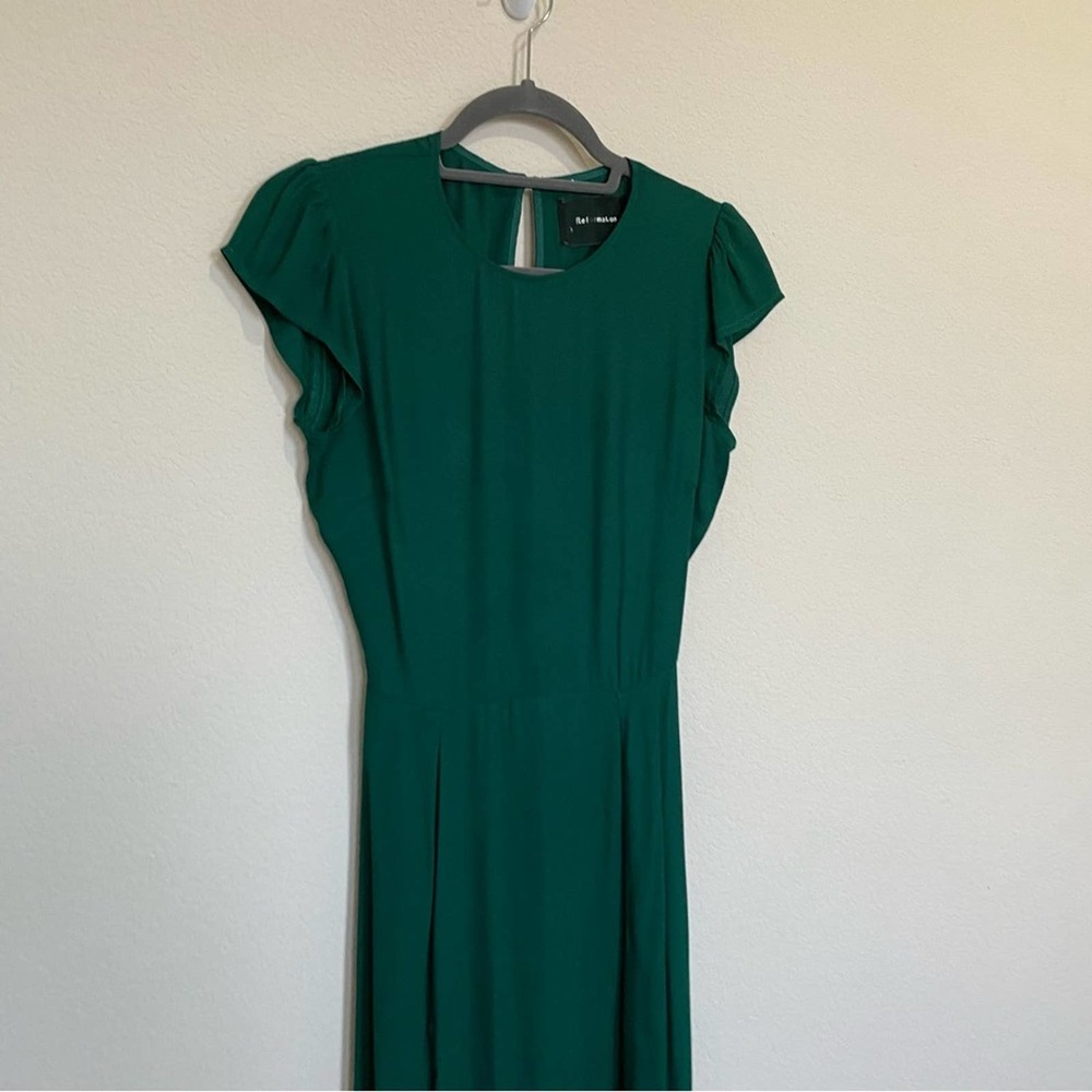 Reformation Dark Teal Midi Dress - Picture 6 of 7